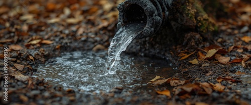 Pipe discharging water into...