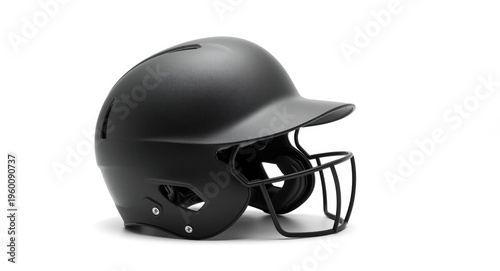 black baseball helmet with ...