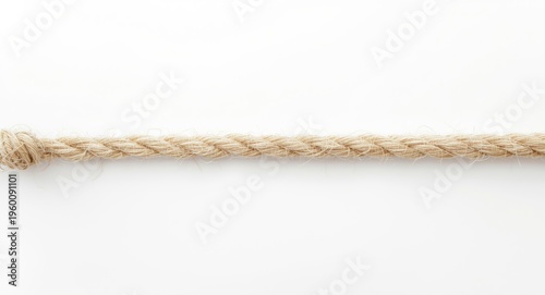 Frayed rope strands stretch...