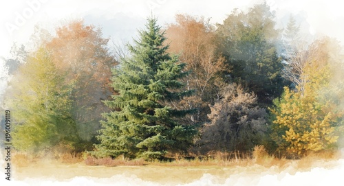 Watercolor rendering of gre...