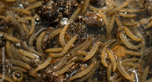 Larvae of mosquitoes inhabi...