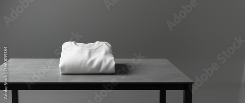 Modern grey table in studio...
