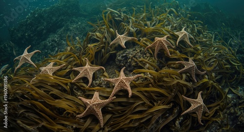 Multiple starfish moving sl...