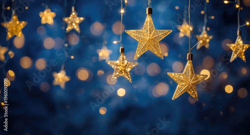 Decorative golden stars and...