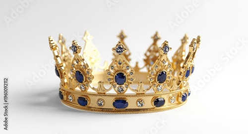 Detailed royal gold crown w...