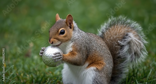 Lovely squirrel gripping a ...