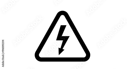 Electric Shock Warning Sign Symbol.