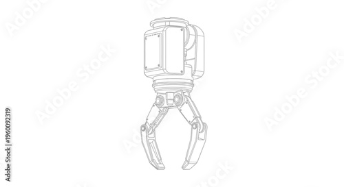 Robot Machine Mechanical Device Illustration Art.