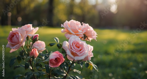 Radiant rose petals opening...