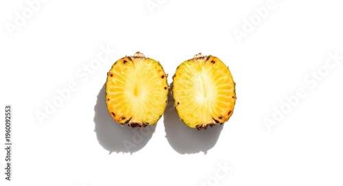 Pineapple halves with vivid...
