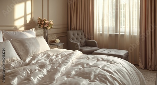 Elegant feminine bedroom fe...