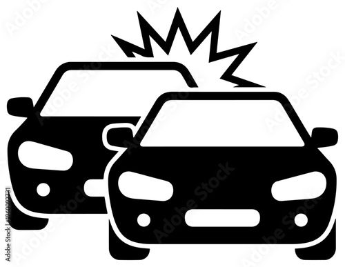 car accident crash warning icon symbol