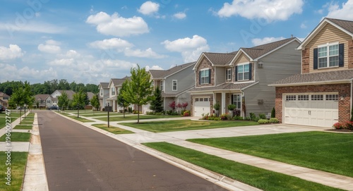 Serene neighborhood with we...