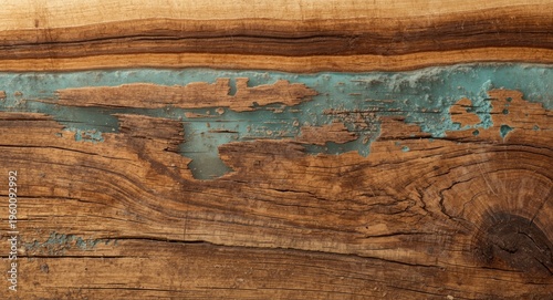 Natural wood edge panel wit...