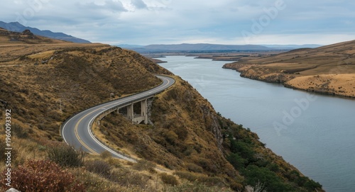 Elevated winding road runni...