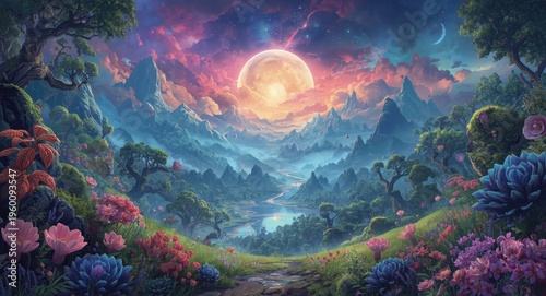 Fantasy digital art depicti...