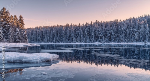 Scenic winter landscape sho...
