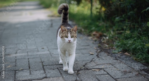 A calm cat enjoying a slow ...