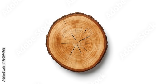 Freshly cut tree stump slic...