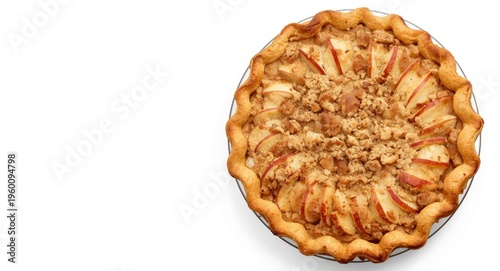 Homemade apple crumb pie fr...