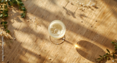 Minimalist white wine glass...