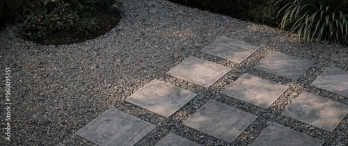 Paving area in garden made ...