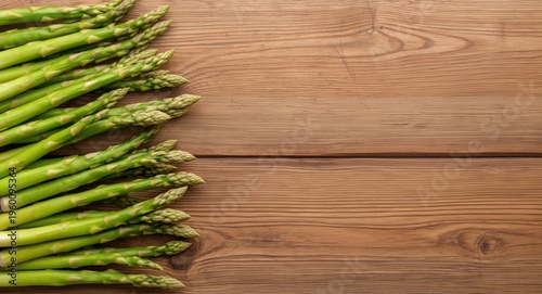 Green asparagus spears spre...