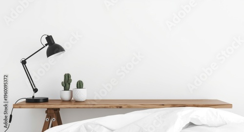 Rustic style white bedroom ...