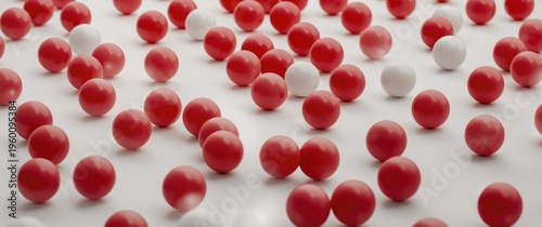 Scatter of bright red ping ...