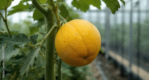 Healthy cantaloupe fruit gr...