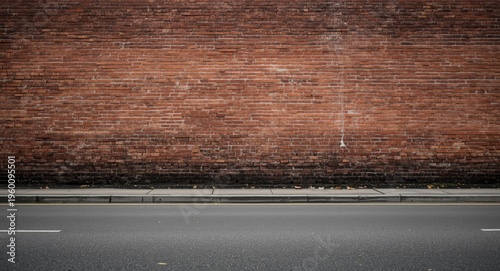 Empty road scene with textu...