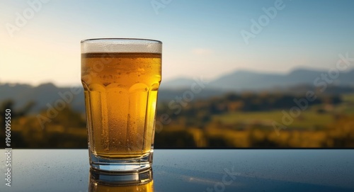 Landscape focused glass wit...