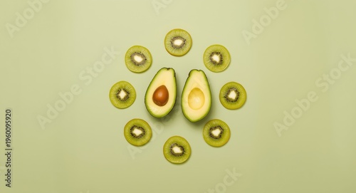Minimalist summer food flat...
