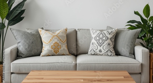 Patterned pillows styled on...