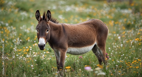 Peaceful full length donkey...