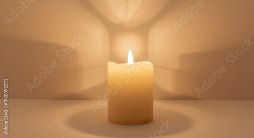Radiant candle casting soft...