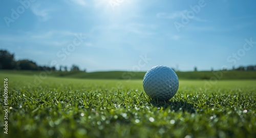 Golf ball in play on green ...