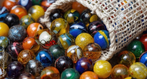 Colorful glass marbles pack...