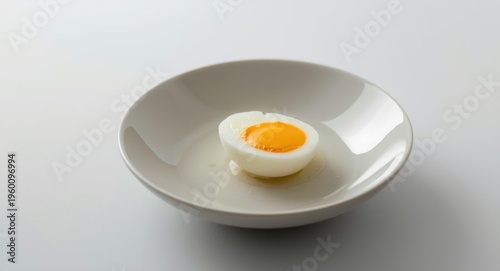 single boiled egg resting o...