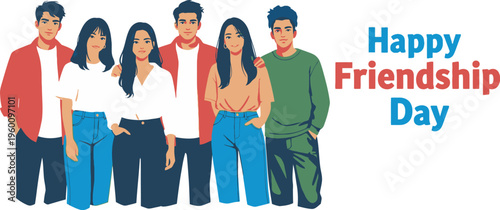 Happy friendship day celebrations with friends together