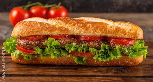 Sausage filled sandwich loa...