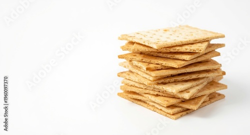 Neatly stacked matzoh bread...