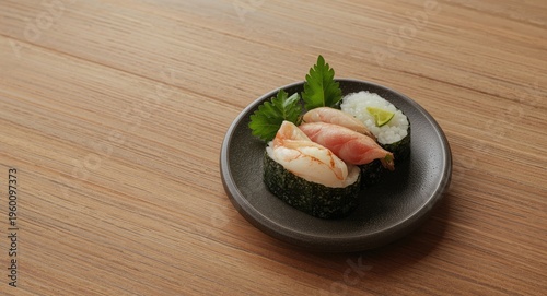 Seaweed wrapped salmon maki...