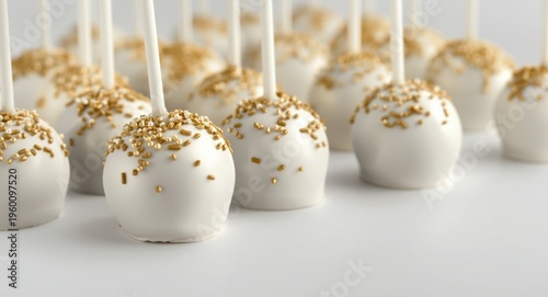 Snow white cake pops topped...