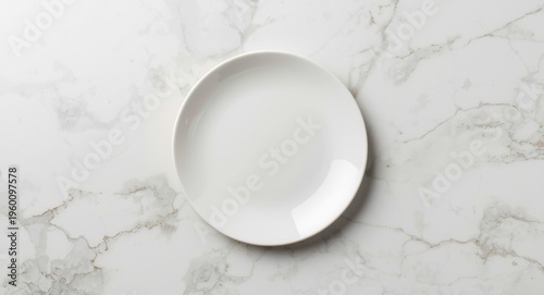 Clean white ceramic plate s...