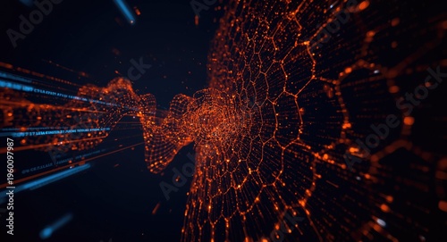 Digital data flow illustrat...