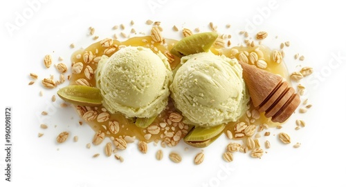 Rich pistachio flavored ice...