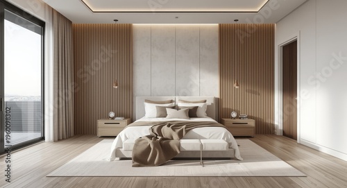 Luxury bedroom design empha...