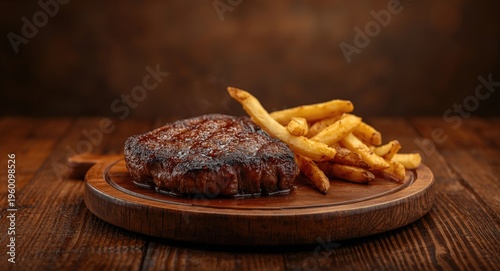 Hearty grilled beef steak a...