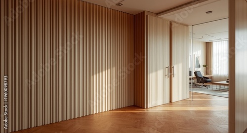 Office space with paneled d...